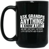 Mens Ask Grandpa Anything - Funny Gift for Father's Day MUGS