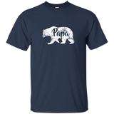 Men's Papa Bear - Awesome Camping Father's - T-Shirt - TEEEVER - Navy / S- Short Sleeve -TeeEver.com