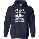 Daddy And Daughter Always Heart To Heart Fathers Day Hoodie - TEEEVER - Navy / S- Hoodies -TeeEver.com