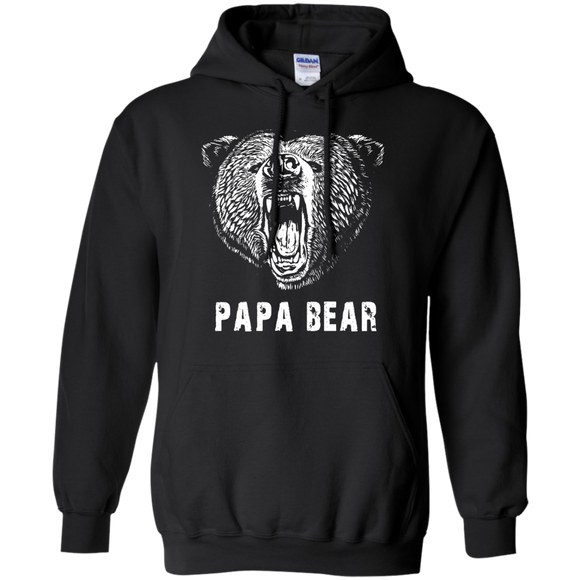 Papa Bear - Best gift for Dad Hoodie - TEEEVER - Black / S- Hoodies -TeeEver.com