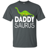Daddy Saurus Dinosaur - Matching Family Tribe Dad Father - T-Shirt - TEEEVER - Dark Heather / S- Short Sleeve -TeeEver.com