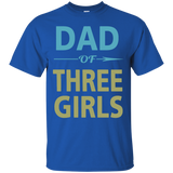 Dad of Three Girls Father's Day T-Shirt - TEEEVER - Royal / S- Short Sleeve -TeeEver.com