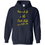 Mom Life is the best life - Great Mother's and Father's Day Pullover Hoodie - Teeever.com - Navy / S- Hoodies -TeeEver.com