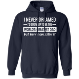 The World's Greatest Dad - Father's Day Gift Idea - LS/Hoodie/Sweatshirt - TEEEVER - G185 Gildan Pullover Hoodie 8 oz. / Navy / S- Apparel -TeeEver.com