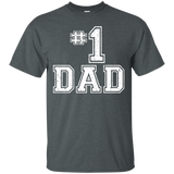 #1 Dad Number One Father's Day Vintage Style T-Shirt - TEEEVER - Dark Heather / S- Short Sleeve -TeeEver.com