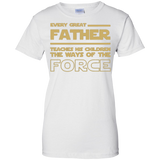 Men's-Best-Tee-For-Star-Dad.-Father's-Day-Gift-For-Awesome-D Ladies Custom 100% Cotton T-Shirt - White / XS- Short Sleeve -TeeEver.com