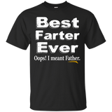 Best Farter, I Mean Father - Father's Day - Funny T-Shirt - TEEEVER - Black / S- Short Sleeve -TeeEver.com