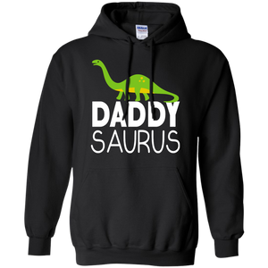 Daddy Saurus Dinosaur - Matching Family Tribe Dad Father - Hoodie - TEEEVER - Black / S- Hoodies -TeeEver.com