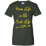 Mom Life is the best life - Great Mother's and Father's Day Ladies T-Shirt - Teeever.com - Forest Green / XS- Short Sleeve -TeeEver.com