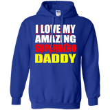 Fathers Day - For Kids I Love My Amazing Superhero Daddy Hoodie - TEEEVER - Royal / S- Sweatshirts -TeeEver.com