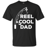 Mens Reel Cool Dad - Fishing Daddy Father's Day Gift - Men/women T-shirt - TEEEVER - G200 Gildan Ultra Cotton T-Shirt / Black / S- Apparel -TeeEver.com