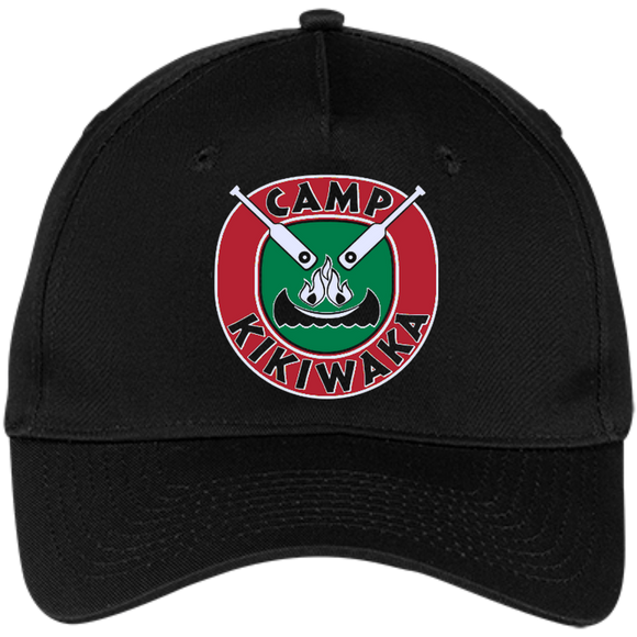 camp a boat race to reach the symbol KIKIWAKA - Five Panel Twill Cap - Black / One Size- Hats -TeeEver.com