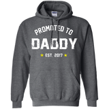 Men's Promoted To Daddy - Gift For New Dad Est 2017 Hoodie - TEEEVER - Dark Heather / S- Hoodies -TeeEver.com