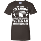 I'm A Dad Grandpa Veteran Father's Day Ladies' T-Shirt - Dark Chocolate / X-Small- T-Shirts -TeeEver.com