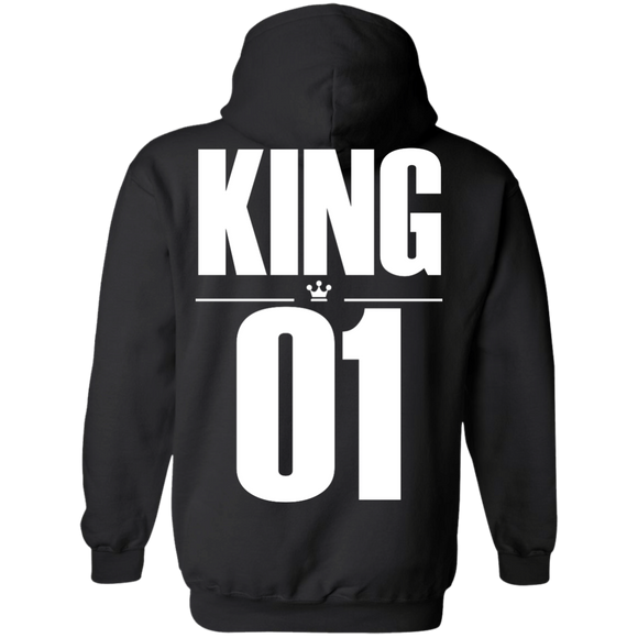 Dad and son matching, King and Prince - Hoodie back - TEEEVER - Black / S- Hoodies -TeeEver.com