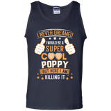 Men's Super Cool Poppy Fathers Day gifts for Poppy Tank Top - TEEEVER - Navy / S- Sleeveless -TeeEver.com