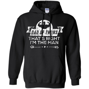 Dad of Twins I'm The Man Father's Day - Hoodie - TEEEVER - Black / S- Hoodies -TeeEver.com