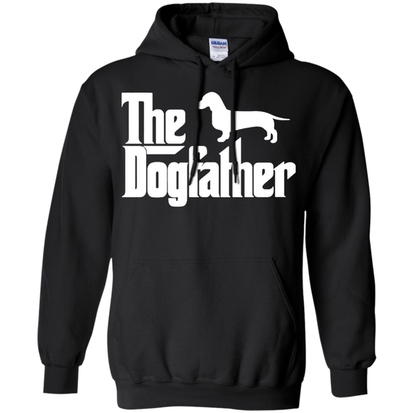 The Dogfather Dachshund - Funny Gifts For Men & Women Hoodie - TEEEVER - Black / S- Hoodies -TeeEver.com