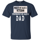 Men's Proud to be a Veteran and Dad Father's Day Gift T-Shirt - TEEEVER - Navy / S- Short Sleeve -TeeEver.com