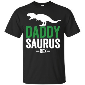 Men's Men's Daddysaurus Rex  - Funny Father's Day T-Shirt - TEEEVER - Black / S- Short Sleeve -TeeEver.com