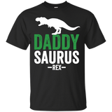 Men's Men's Daddysaurus Rex  - Funny Father's Day T-Shirt - TEEEVER - Black / S- Short Sleeve -TeeEver.com