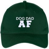 Dog Dad AF Funny - Dog Dad Owner Dog Father's Day Gift - Five Panel Twill Cap - Hunter / One Size- Hats -TeeEver.com