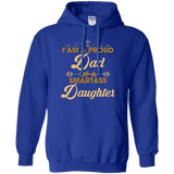 Proud Dad Of A Smartass Daughter - An Awesome Father Hoodie - TEEEVER - Royal / S- Hoodies -TeeEver.com