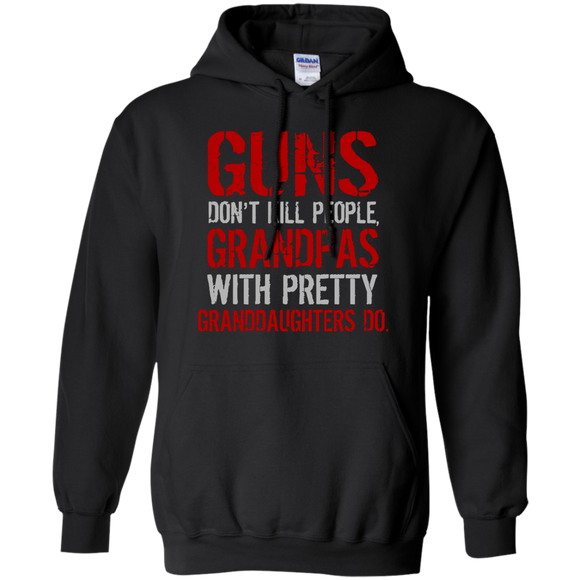 Guns Don't Kill People Grandpas Do Hoodie - TEEEVER - Black / S- Hoodies -TeeEver.com