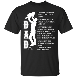 Father's Day Gift For Dad - Dad (noun) - All about Dad T-Shirt - TEEEVER - Black / S- Short Sleeve -TeeEver.com
