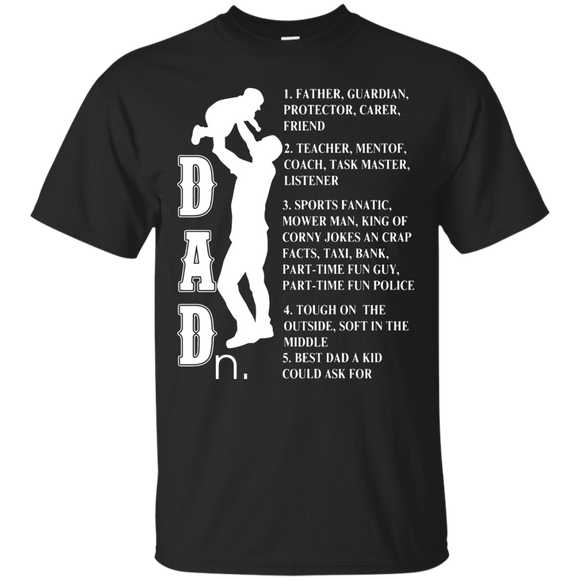 Father's Day Gift For Dad - Dad (noun) - All about Dad T-Shirt - TEEEVER - Black / S- Short Sleeve -TeeEver.com