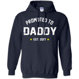 Men's Promoted To Daddy - Gift For New Dad Est 2017 Hoodie - TEEEVER - Navy / S- Hoodies -TeeEver.com