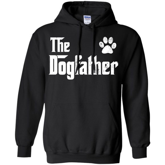 The Dogfather - Dog Dad Fathers Day Dog Lover Gift Hoodie - TEEEVER - Black / S- Sweatshirts -TeeEver.com