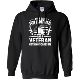 I'm A Dad Grandpa Veteran Father's Day Pullover Hoodie - Black / Small- Sweatshirts -TeeEver.com