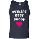 Happy Father's Day - Worlds Best DADDY Tank Top - TEEEVER - Navy / S- Sleeveless -TeeEver.com