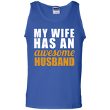 Men's My Wife Has An Awesome Husband - Father's Day Gift Tank Top - TEEEVER - Royal / S- Sleeveless -TeeEver.com