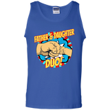 Fathers - Superhero Father Daughter Duo Dad Tank Top - TEEEVER - Royal / S- Sleeveless -TeeEver.com