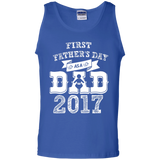 First Father's Day as a Dad 2017 Gift - for New Dads Tank Top - TEEEVER - Royal / S- Sleeveless -TeeEver.com