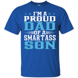 Men's Proud Dad Of A Smartass Son - Gifts Fathers Day T-Shirt - TEEEVER - Royal / S- Short Sleeve -TeeEver.com