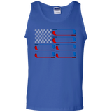 Dad American Flag Golf - July 4th Father's Day Gift - Men/women tank top - TEEEVER - G220 Gildan 100% Cotton Tank Top / Royal / S- Apparel -TeeEver.com