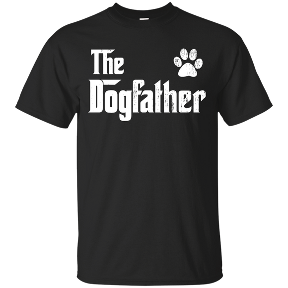 The Dogfather - Dog Dad Fathers Day Dog Lover Gift T-Shirt - TEEEVER - Black / S- T-Shirts -TeeEver.com