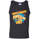 Fathers - Superhero Father Daughter Duo Dad Tank Top - TEEEVER - Black / S- Sleeveless -TeeEver.com