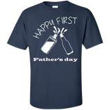 Happy first Father's day T-Shirt - Navy / S- Short Sleeve -TeeEver.com