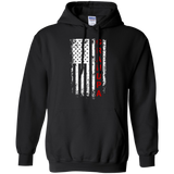 Father's Day Gift American red Grandpa flag Hoodie - TEEEVER - Black / S- Sweatshirts -TeeEver.com