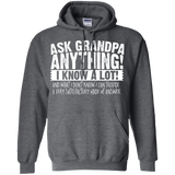 Men's Ask Grandpa Anything - Funny Gift for Father's Day Hoodie - TEEEVER - Dark Heather / S- Sweatshirts -TeeEver.com