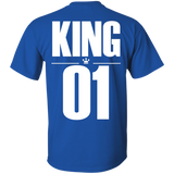 Dad and son matching, King and Prince - T-Shirt back - TEEEVER - Royal / S- Short Sleeve -TeeEver.com