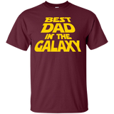 Best Dad in the Galaxy T-Shirt - Maroon / S- Short Sleeve -TeeEver.com