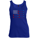 Dad American Flag Golf - July 4th Father's Day Gift - Men/women tank top - TEEEVER - DM481 District Made Women's Scoop Neck Tank Top / Lapis Blue / XS- Apparel -TeeEver.com