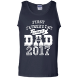 First Father's Day as a Dad 2017 Gift - for New Dads Tank Top - TEEEVER - Navy / S- Sleeveless -TeeEver.com