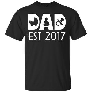 Happy First Time Dad 2017 - Best Gift Father's Day T-Shirt - TEEEVER - Black / S- Short Sleeve -TeeEver.com