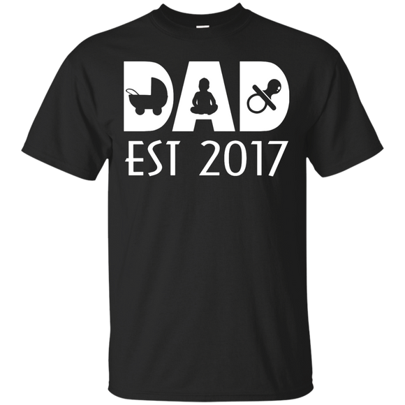 Happy First Time Dad 2017 - Best Gift Father's Day T-Shirt - TEEEVER - Black / S- Short Sleeve -TeeEver.com